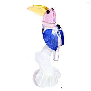 Dekorative Figuren, Kristall, elegantes Tier, Vogel, Glas, Briefbeschwerer, Basteln, Miniatur-Ornament, Kindergeschenk, Heimtisch, Hochzeitsdekoration