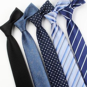 Arco lanchones da marca masculina moda listrada 7cm width pescoço gravata azul azul de vinho vermelho profissional para homens pacote com caixa de presente