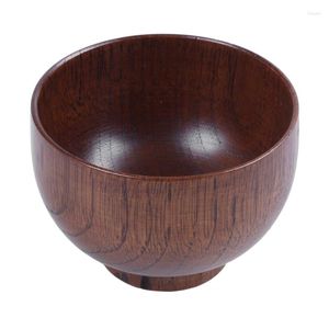 Bowls Wooden Soup Bowl Healthy Container Vintage Dinner Tableware Kitchen Accessories