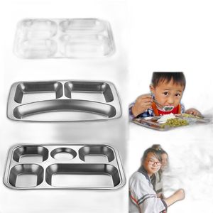 Stainless Steel Divided Dinner baking trays wilko with Anti-Rust Base - Ideal for Restaurants, Schools, and Canteen - Available in 3/4/5 Sections