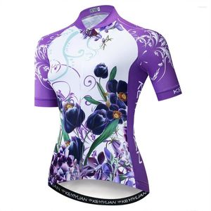 Racingjackor 2023 Cycling Jersey Women Bike Mountain Road Mtb Bicycle Shirts Ropa Ciclismo Maillot Topps Female Cycle Top Purple