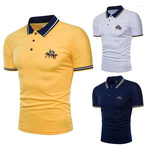 Men's Polos Polo Shirt Men High Quality Slim Fit Mens Polyester Short Sleeved Summer Shirts Brand Para Hombre Size M-4XL