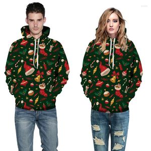 Felpe con cappuccio da uomo Pave Christmas Items Felpa con cappuccio da uomo Felpa con cappuccio casual Xmas Sock Candy Cane 3D stampato Pullover Tops Divertente Streetwear