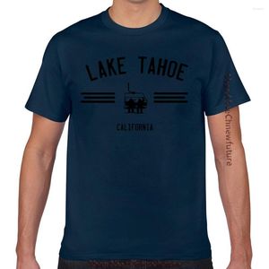 Heren t shirts tops shirt heren mannen meer tahoe california ski lift fit inscripties aangepast mannelijk t -shirt