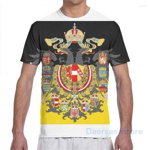 Magliette da uomo Stilizzata Impero austriaco Bandiera Uomo T-Shirt Donna All Over Stampa Moda Ragazza Camicia Ragazzo Supera le magliette a maniche corte