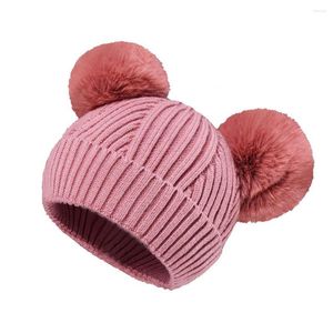 Berets Winter Supplies 1 Set Beautiful Infant Boys Kids Cap Gloves Kit Acrylic Children Hat Mittens Anti-fade For Outdoor