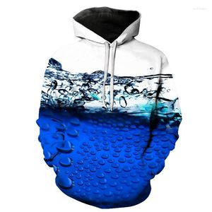 Erkek Hoodies 2023 Su Hoodie 3D Baskı Sweatshirts Erkek Kadın Sonbahar Kazak Trailsuit Harajuku Kapüşonlu Komik Damla S-4XL