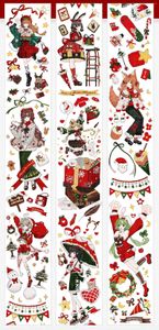 Confezione regalo Bella ragazza della notte di Natale Nastro in PET Washi lucido oro per la creazione di biglietti Adesivo decorativo per scrapbooking fai-da-te