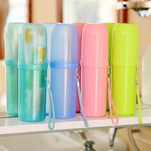 Bath Accessory Set 1PC Travel Toothbrush Case Cover Toothpaste Holder Storage Orangizer Box Cup Bathroom Accessories