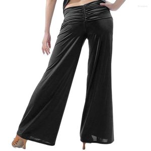 Scene Wear Black Leopard Ballroom Dance Pants Lady's Tango Waltz Dancing Costumes Women Competition