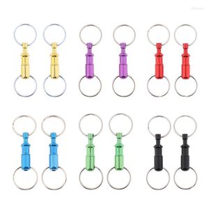 Keychains Pcs Quick Release Keychain Pull-Apart Removable Keyring With Two Heavy Duty Split Rings Key Accessories Fashing JewelryKeychains F