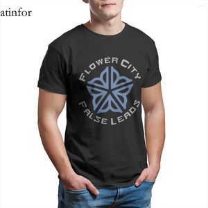 Camisetas masculinas Cidade de flores Falsa Leads Logo T-shirt Print Games Custom Games Black Cool Tshirts 27843