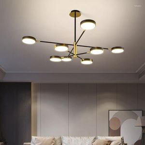 Ljuskronor vardagsrum ljuskrona macaron nordisk stil kreativ personlighet modern minimalistisk atmosfär matrum LED -lampor