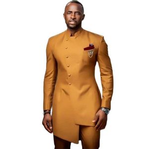 Мужские костюмы Blazers Golden Slim Fit Men для свадьбы с подставками для жениха смокинга 2 шт.