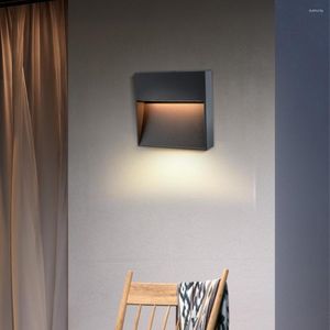 Lámparas de pared para escaleras, candelabro de luz, cuadrado redondo, esquina inteligente, lámpara de noche, vestíbulo, escalera, candelabro LED inteligente