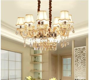 Chandeliers Modern Crystal Chandelier White Hanging Lighting European Style Glass Light For Living Dining Room Restaurant Decor