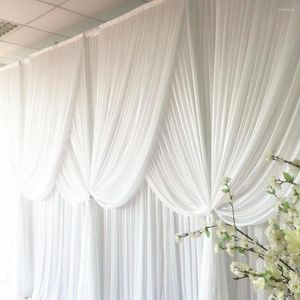 Dekoracja imprezy Projekt Arriaval White Traild Nominatic Drapes na 3mx6m zasłonę impreza ślubna