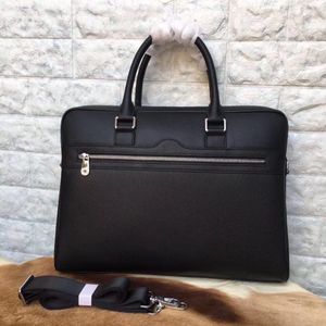 7A designer men's briefcase pure black real cowhide business men's shoulder cross-body bag