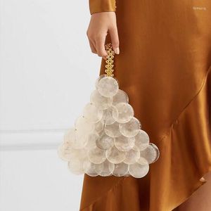 Evening Bags Clear Transparent Acrylic Beads Handmade Crystal Totes Baghandbags Women Famous Brands Bride Clutch Purse 2023