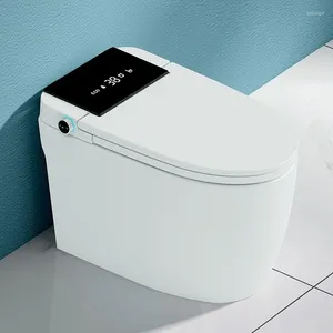 Set di accessori da bagno WC intelligente Electrique Luce notturna Sensore a pedale Sciacquone Ciotola da bagno in ceramica Smart