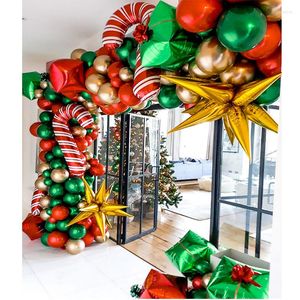 Party Decoration 1pack Christmas Foil Ballongs 3D Xmas Tree Elk Balloon Theme Ball Navidad 2023 Year Globos