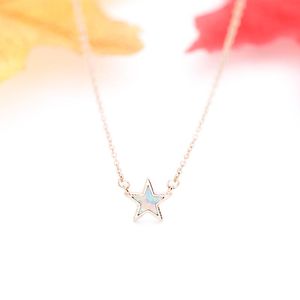 Pendant Necklaces 10Pcs Wholesale Opal Jewelry Factory Price Delicate Star Brass & Pendants Silver Color Women Mother's Birthday Gifts