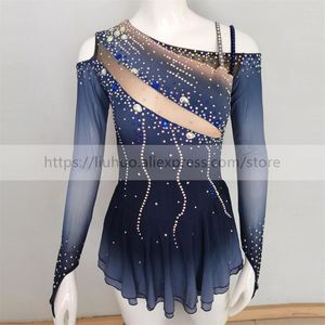 Stage Wear LIUHUO Women Aldult Girl Customize Costume Performance Competition Leotard Ice Figure Skating Dress Dance Roller Gray Gradient