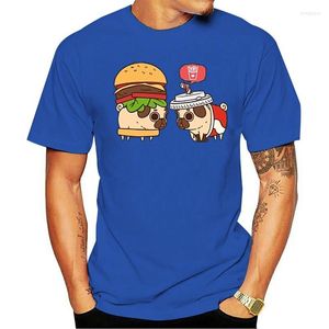 Heren t shirts grappige pugs hamburger shirt mannen stapel t-shirt camiseta mujer manga larga anime dier gedrukt t-shirt hamburger tops king tees