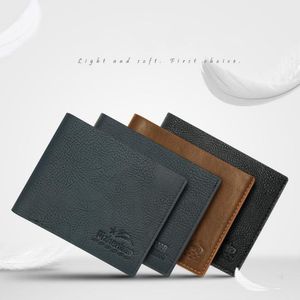 Wallets 2023 Wallet Men Business Multi-card Slots Pu Leather Coin Purses Organizer Big Capacity Male Short Money Bag Color Black Brown