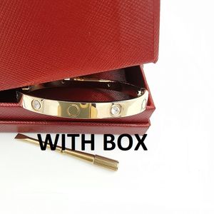 HighQuality Luxury love bracelet designer jewelry gold bangles cuff Screw Bracelets Screwdriver Titanium Steel for womens mens wide 6MM with original bag box aaa