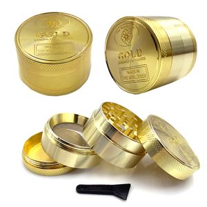 Smoking Accessories Herb Grinder 3 layer 4 Parts Zinc Alloy 40mm Tobacco Crusher Gold Grinder Herbal Crusher Hookah Pipe