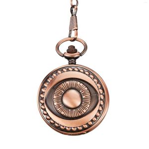 Orologi da taschino OYW Orologio da uomo meccanico a carica manuale Orologio da uomo vintage in bronzo con quadrante scheletrato Fob Collana di moda Regali per diserbo a catena