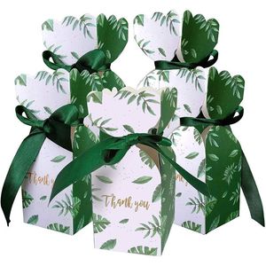 Gift Wrap Candy Box 50Pcs Party Favor Boxes With Ribbons For Wedding/Travel Themed Party/Bridal Shower Decoration