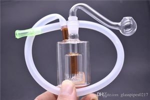 NEW Design Small Mini Bubbler bong Dab oil Rig Perc Heady Glass Water Pipes Bongs 10mm ash catcher bong with10mm male oil burner pipe hose