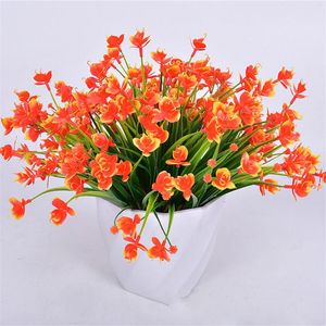 Flores decorativas grinaldas 2023 plantas artificiais grama verde eucalipto