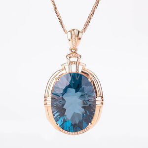 Pendant Necklaces MENGYI Kpop Charm Oval Zircon Necklace Vintage Anniversary Gift For Women Fashion Clavicle Choker Wedding Jewelry