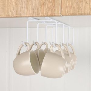 Kök förvaring metall bra kaffekoppar hållare halsduk handduk hängande krokar lätt kopp organisator rack stans gratis för sovsal