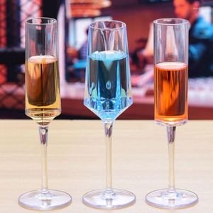 Wine Glasses Acrylic Glass Cup Diamond Shaped Cocktail Hammered Rimmed Nordic Goblet Champagne