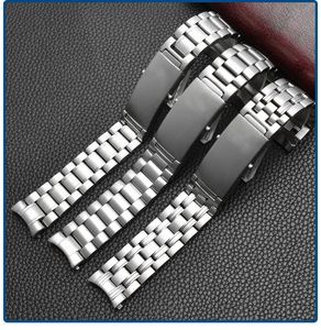 고급 시계 밴드 스테인리스 스틸 팔찌 남성 20mm 22mm 실버 피트 om Seamaster Wristwatch 스트랩 디자이너 패션 watchbands AAA