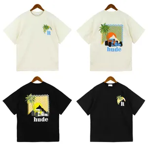 Męskie koszulki polo Plus z okrągłym dekoltem, haftem i nadrukami, letnia odzież polarna z czystej bawełny ulicznej 326tY54