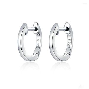 Hoop Earrings Sodrov Silver Earings Classic Small 12mm Round For Women 925 Sterling Jewelry