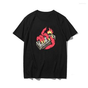 メンズTシャツ韓国人男性と女性ティープリントカジュアルヒップホップウルツァン短袖パンク服