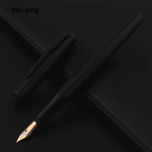 Högkvalitativ 398 Matte Black Classic Business Office Fountain Pen New School Studery Stationery Supplies