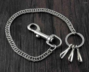 Nyckelringar Grundläggande Simple Men's Biker Punk Trucker Pants FOB Keychain Jean Wallet Chain YL-17