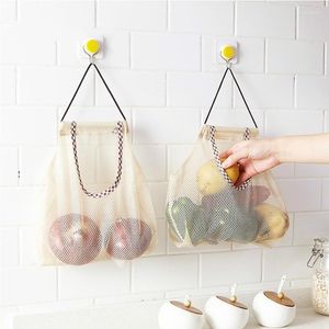 Storage Boxes Kitchen Net Bag Vegetable Organizer Fruit Wall Pouch For Home Multipurpose