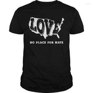 メンズTシャツは憎しみのファッションTシャツのための場所なし - アメリカの愛の贈り物