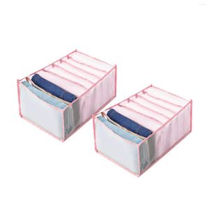 Förvaringslådor 2st underkläder Collapsible Box Foldbar Drawer Organizer Divider Closet för BRA Sock Storage