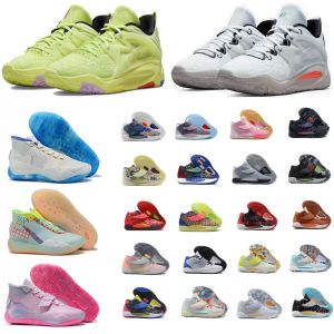 Designer Shoes Excellent Men KD 15 XV Light Lemon Durant Basketball Shoes Twist Kd14 XIV Kd12 Kevins Green Aunt Pearls Pink Deep Royal B