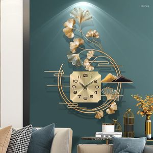 壁時計北欧の光の豪華な時計リビングルーム家庭用装飾ポーチミュートモダンクリエイティブホーム装飾