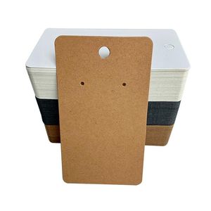 Greeting Cards 100 Pcs/pack Earring Display Kraft Paper Personalized Custom Card Jewelry Hang Tag